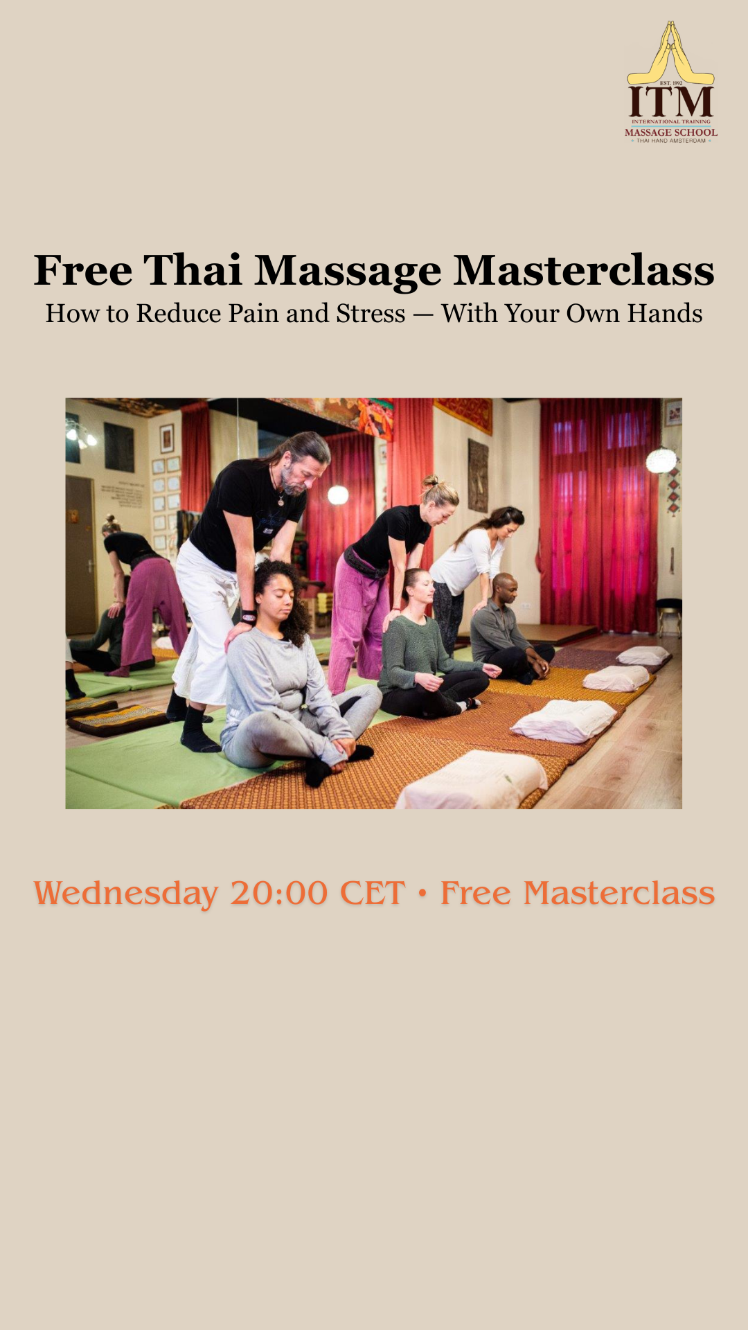 ITM Thai Hand International Training Massage School Amsterdam Facebook ad