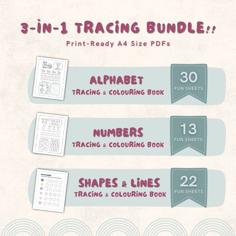Tint & Paper Facebook ad: Tracing Bundle 3 in 1 | ABC +…
