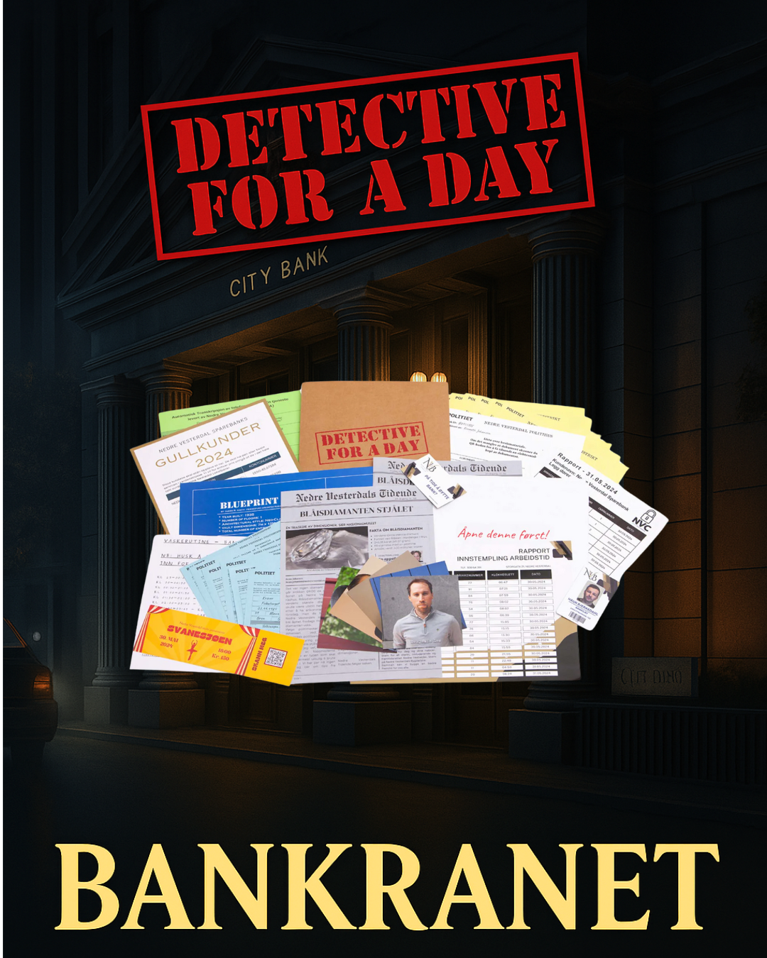 Detective for a Day Case Files Facebook ad: Bli en detektiv i dag