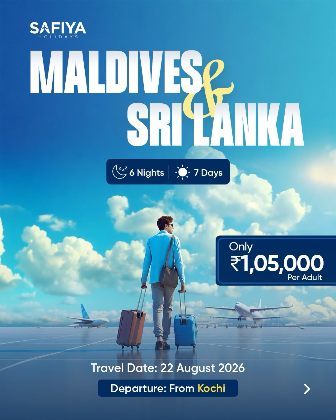 Safiya Holidays Facebook ad: Two Dream Destinations.