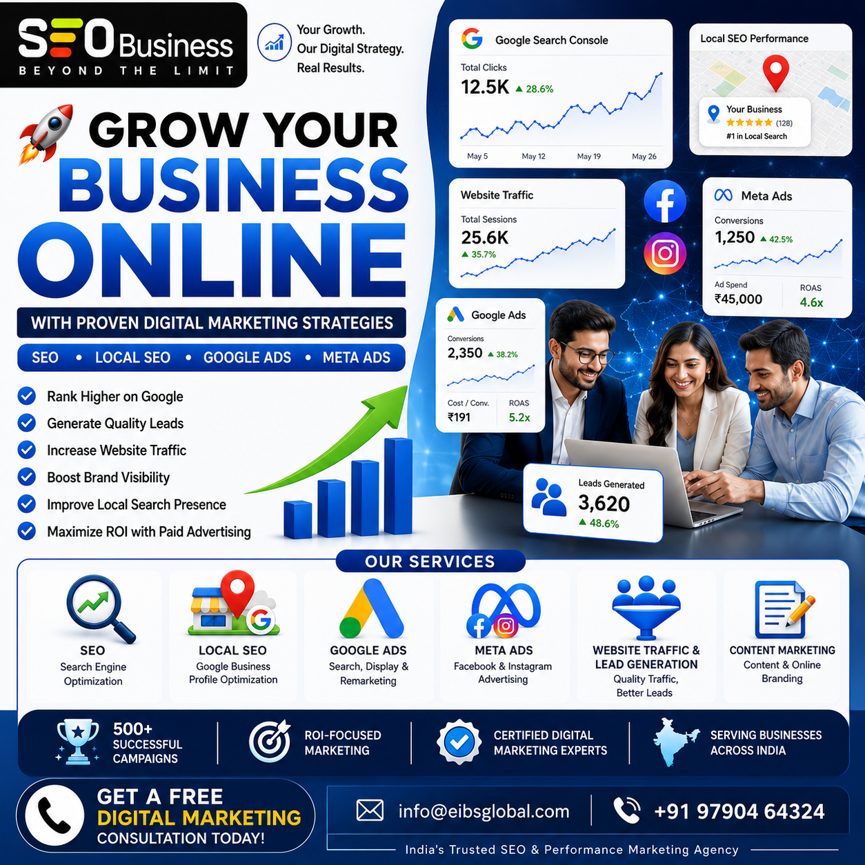SEO Business Company Facebook ad: Contact Us | Get Free Consultation Today