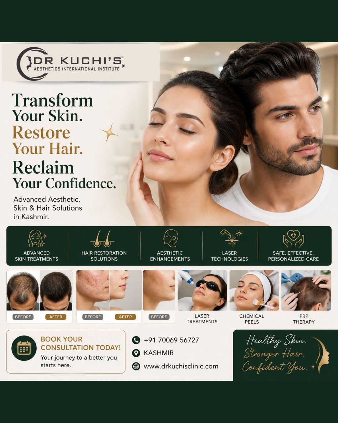 Dr Kuchi Aesthetic International Institute Facebook ad: Where Expert Care Meets Professional Education.
