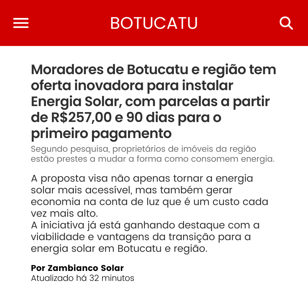 Zambianco Solar Facebook ad