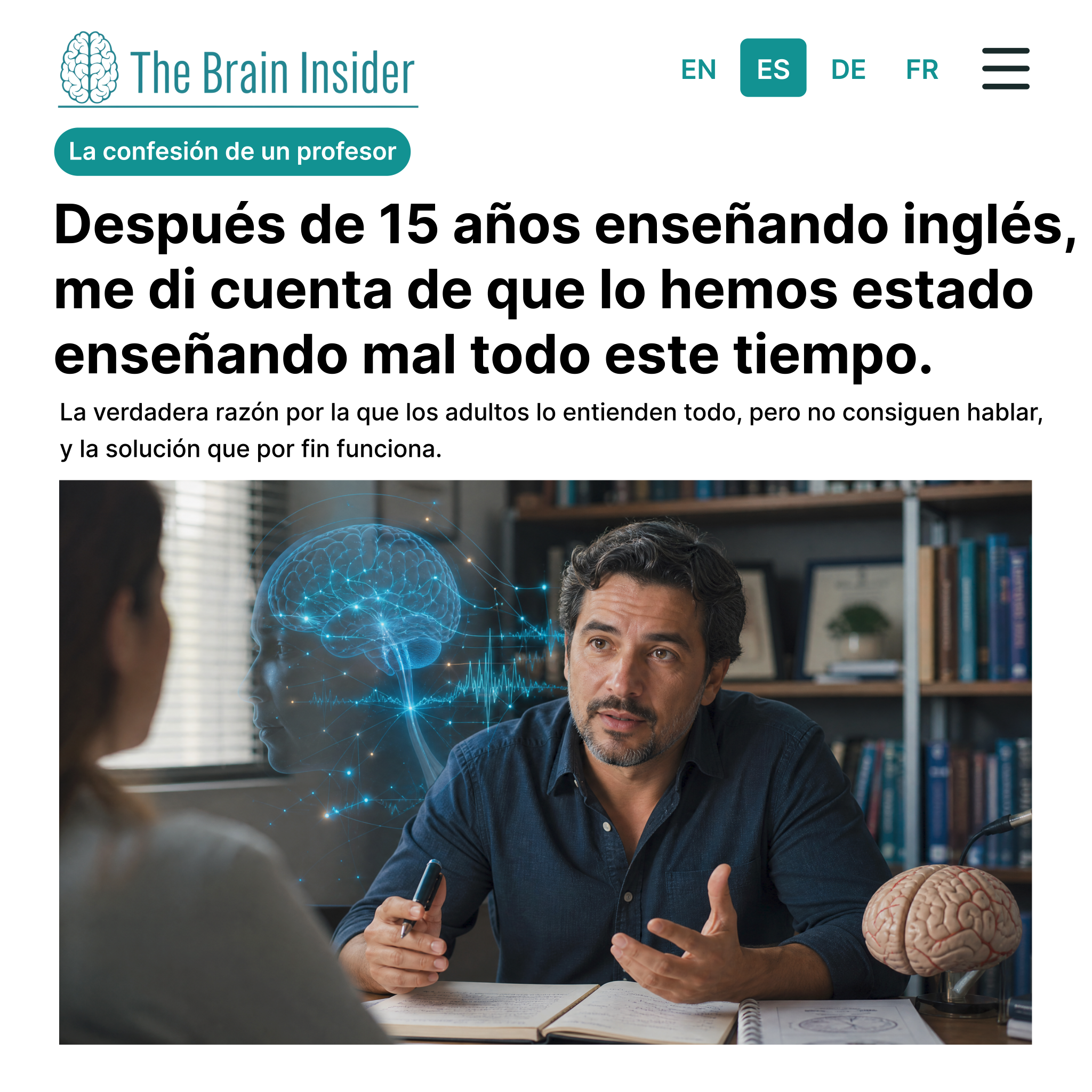 The Brain Insider Facebook ad