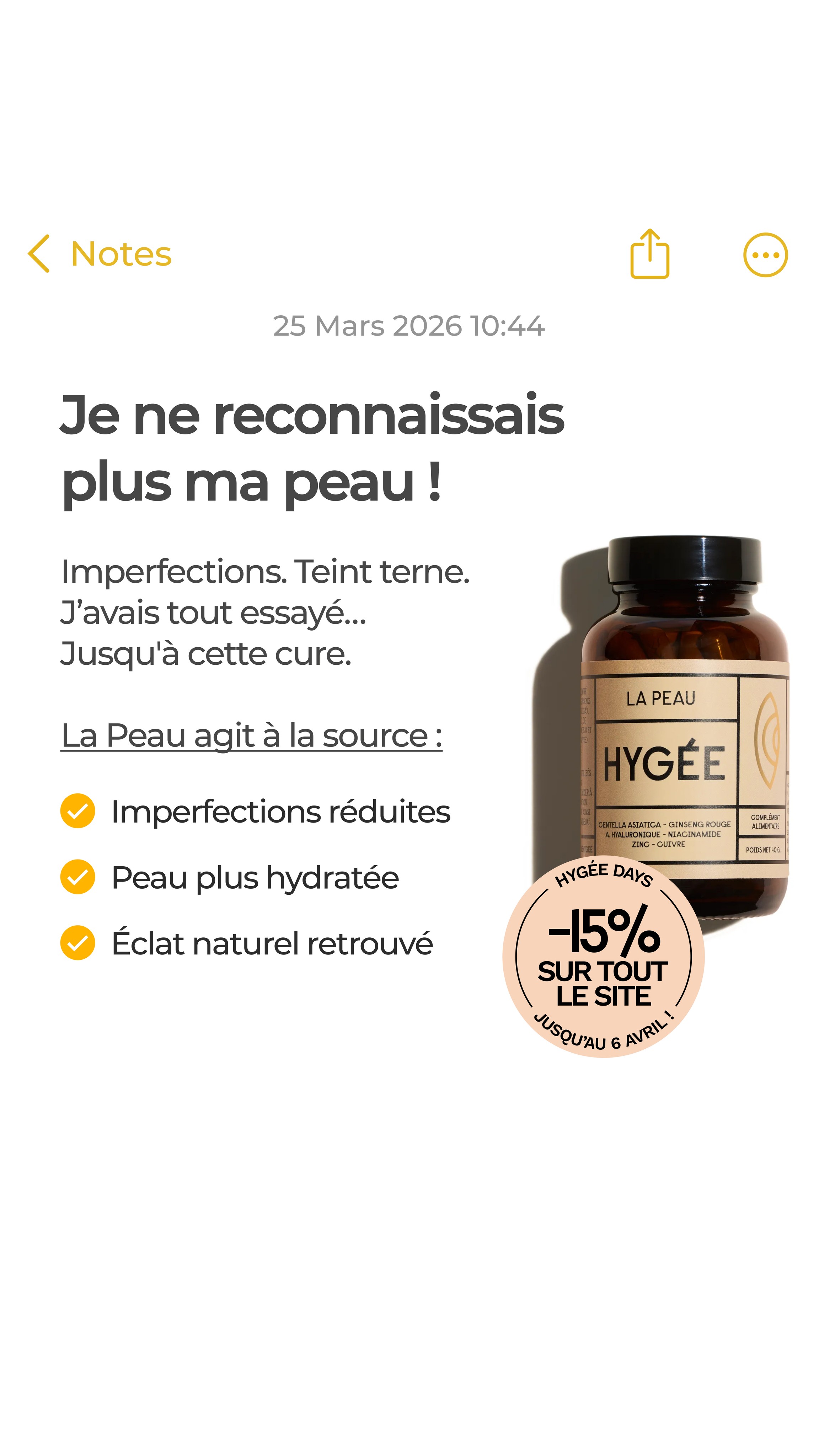 HYGÉE Facebook ad
