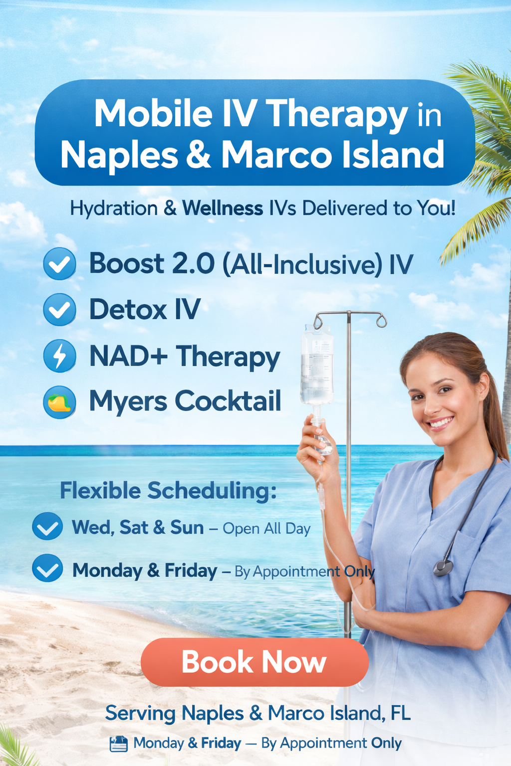Hydralab Mobile IV Facebook ad: Wellness IVs Brought to Your Door!