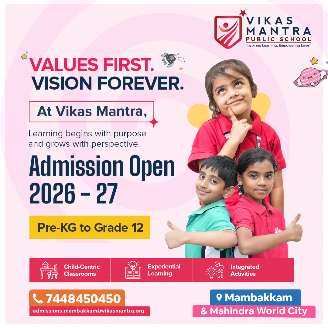Vikas Mantra Public School Mamabakkam Facebook ad