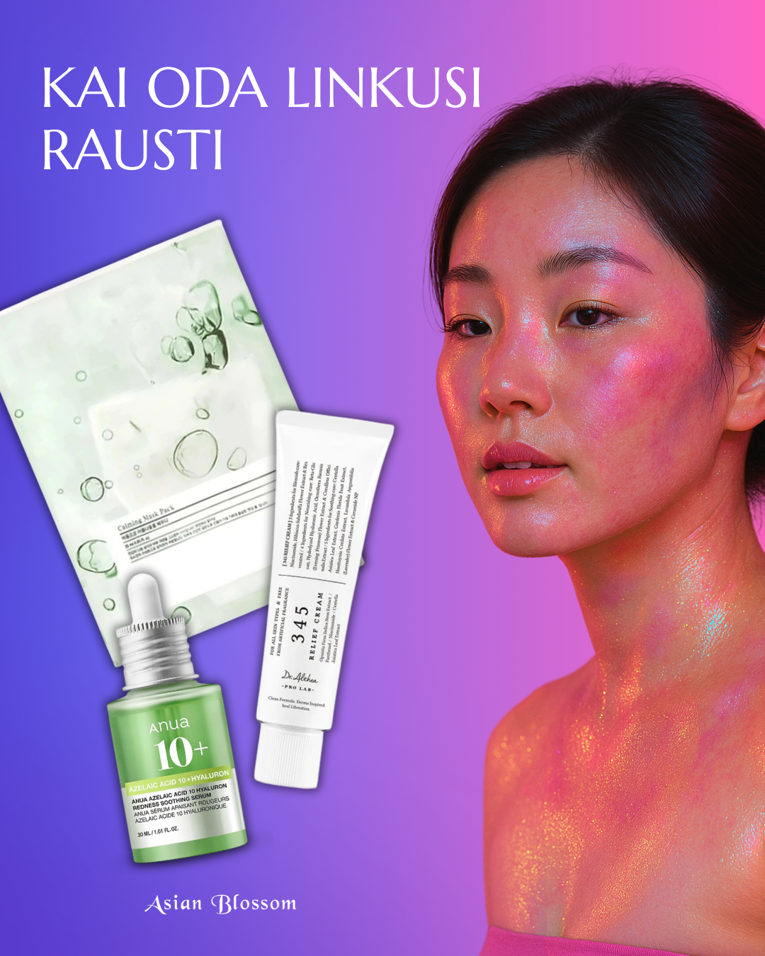 Asian Blossom korėjietiška kosmetika Facebook ad