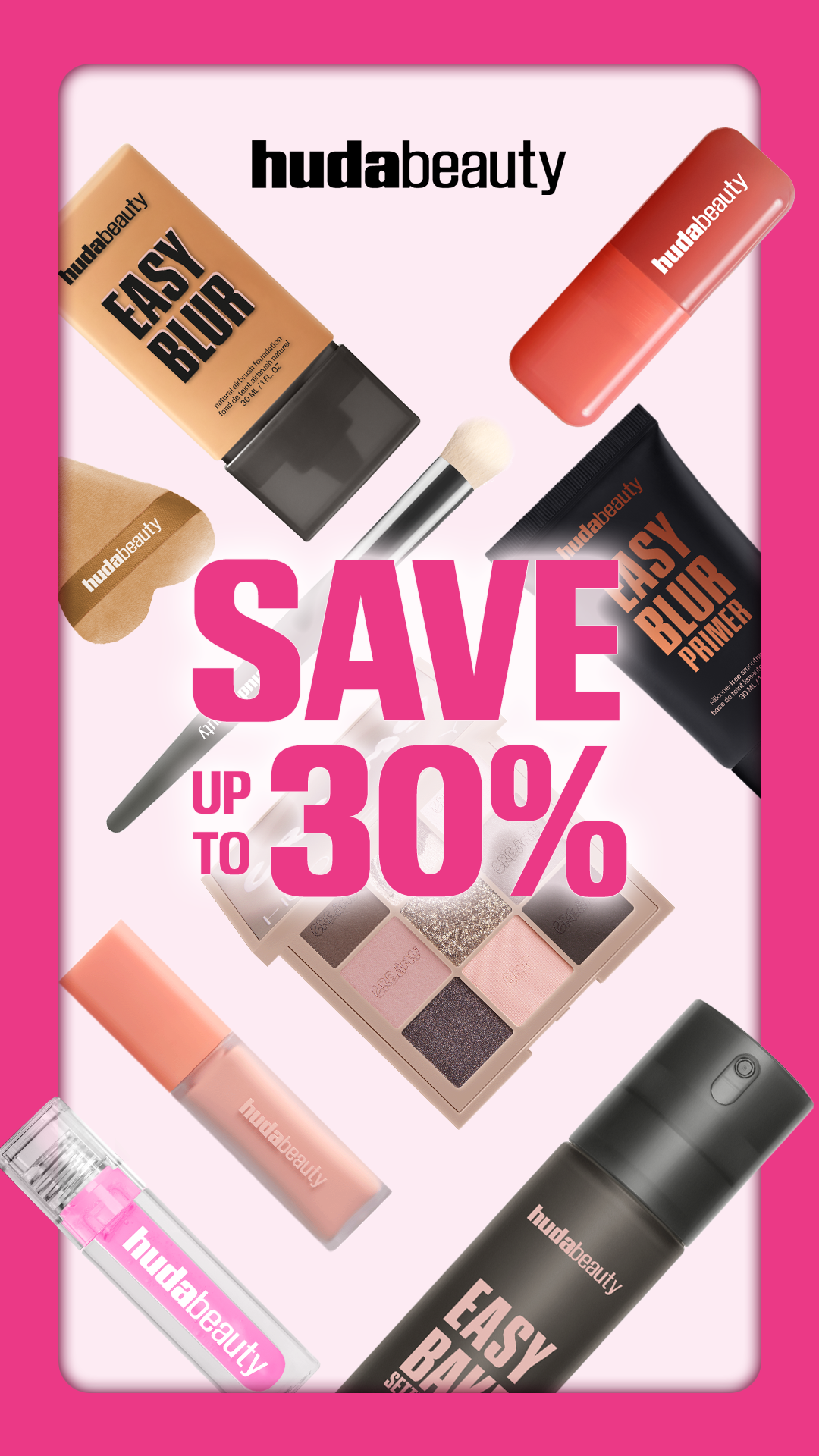 Huda Beauty Facebook ad