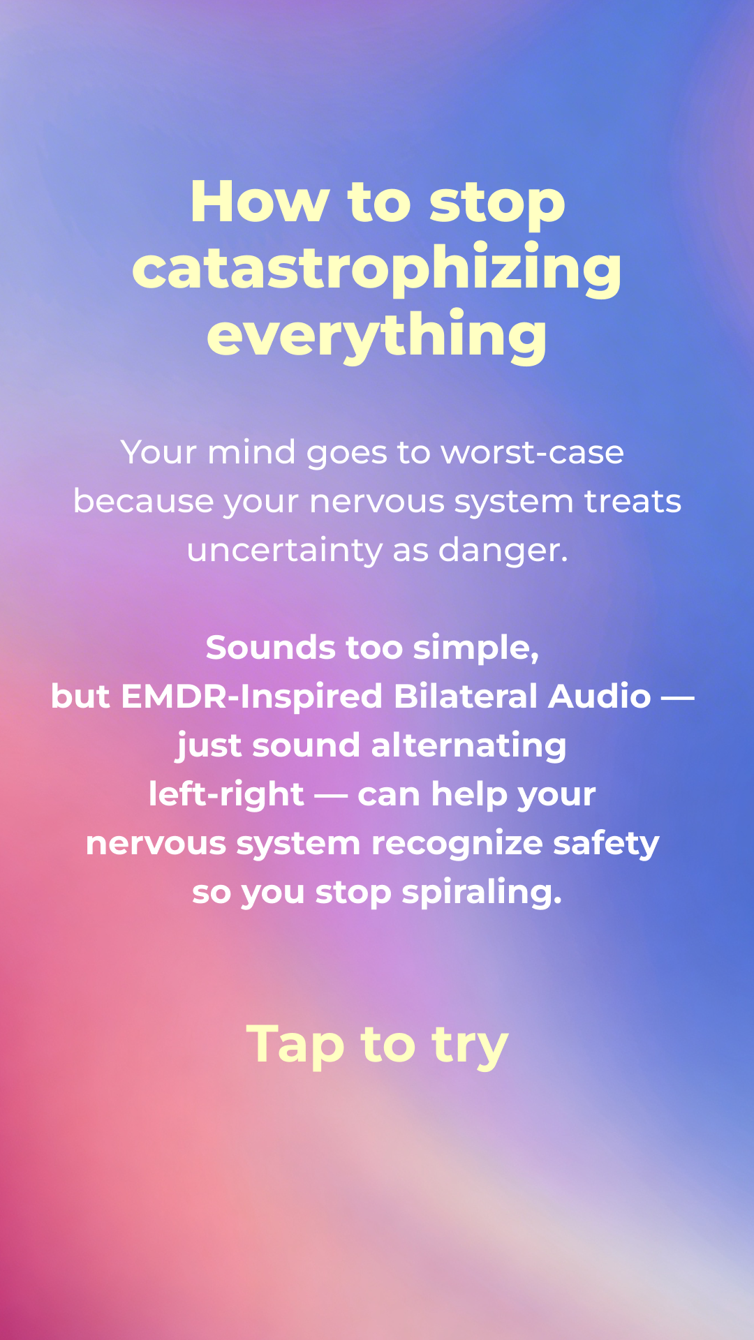 Calm Facebook ad