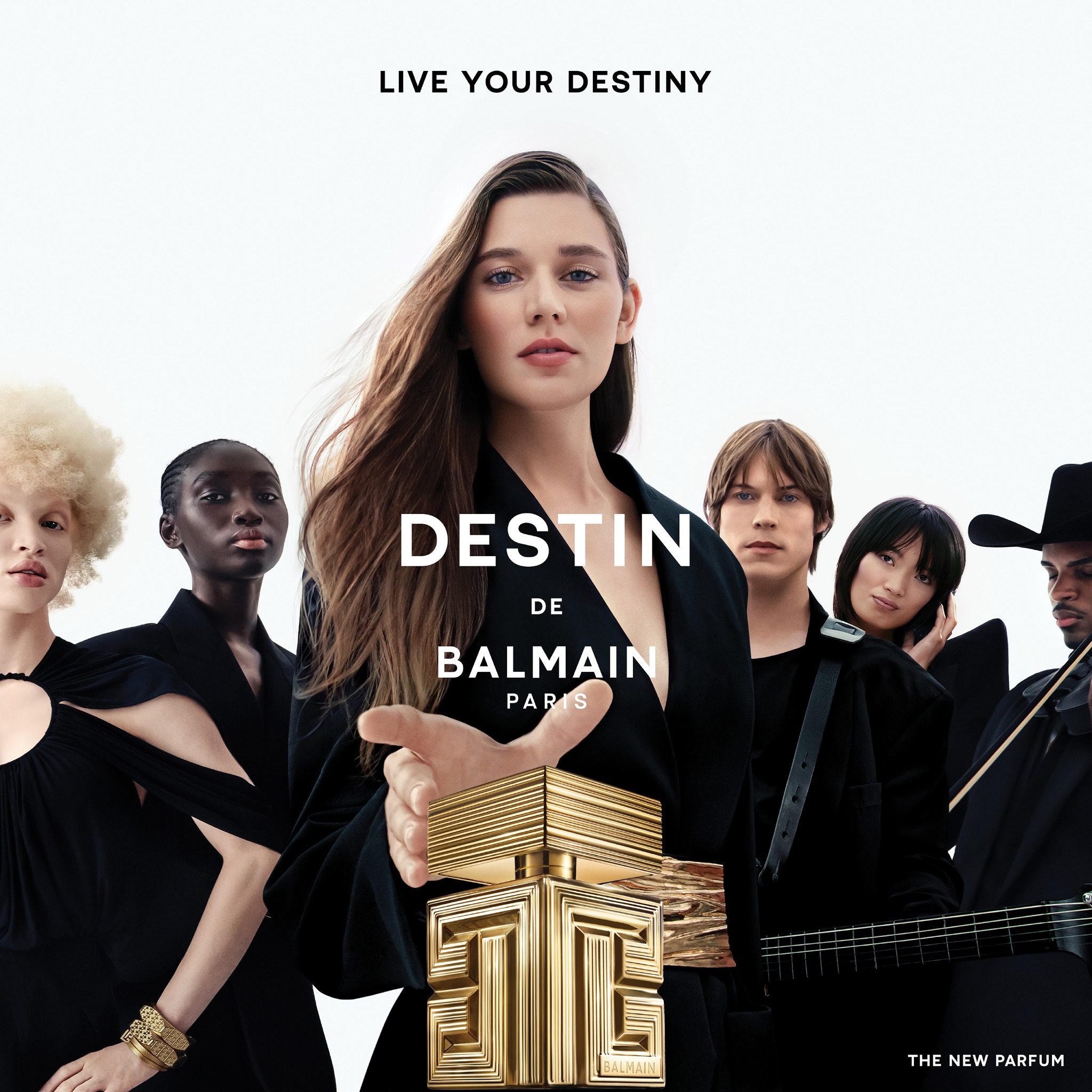 Balmain Beauty Facebook ad: DESTIN DE BALMAIN PARFUM