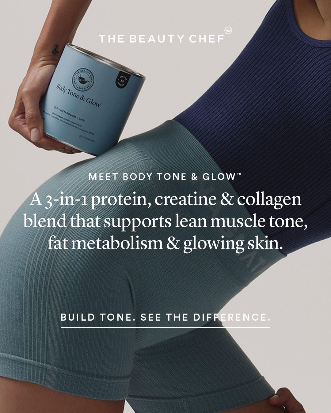 The Beauty Chef Facebook ad: Meet Body Tone & Glow