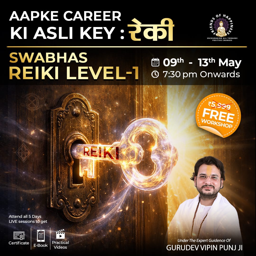 Friends of Happiness Facebook ad: FREE Reiki Workshop, Join Now
