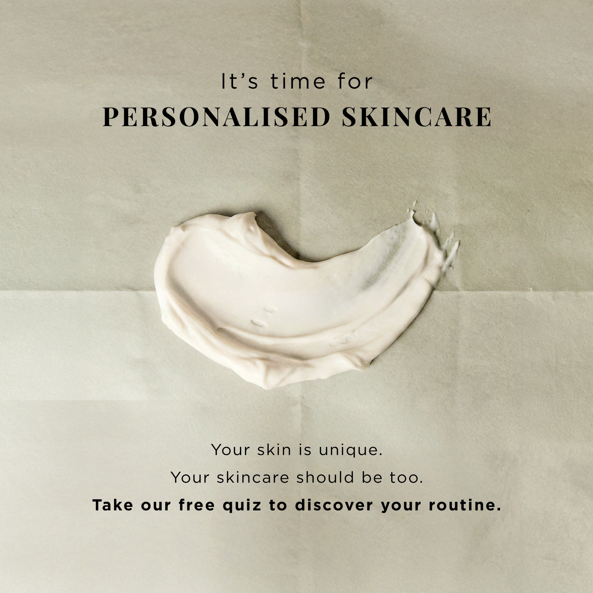 Skin Creamery Facebook ad: Your Personalised Routine in Minutes