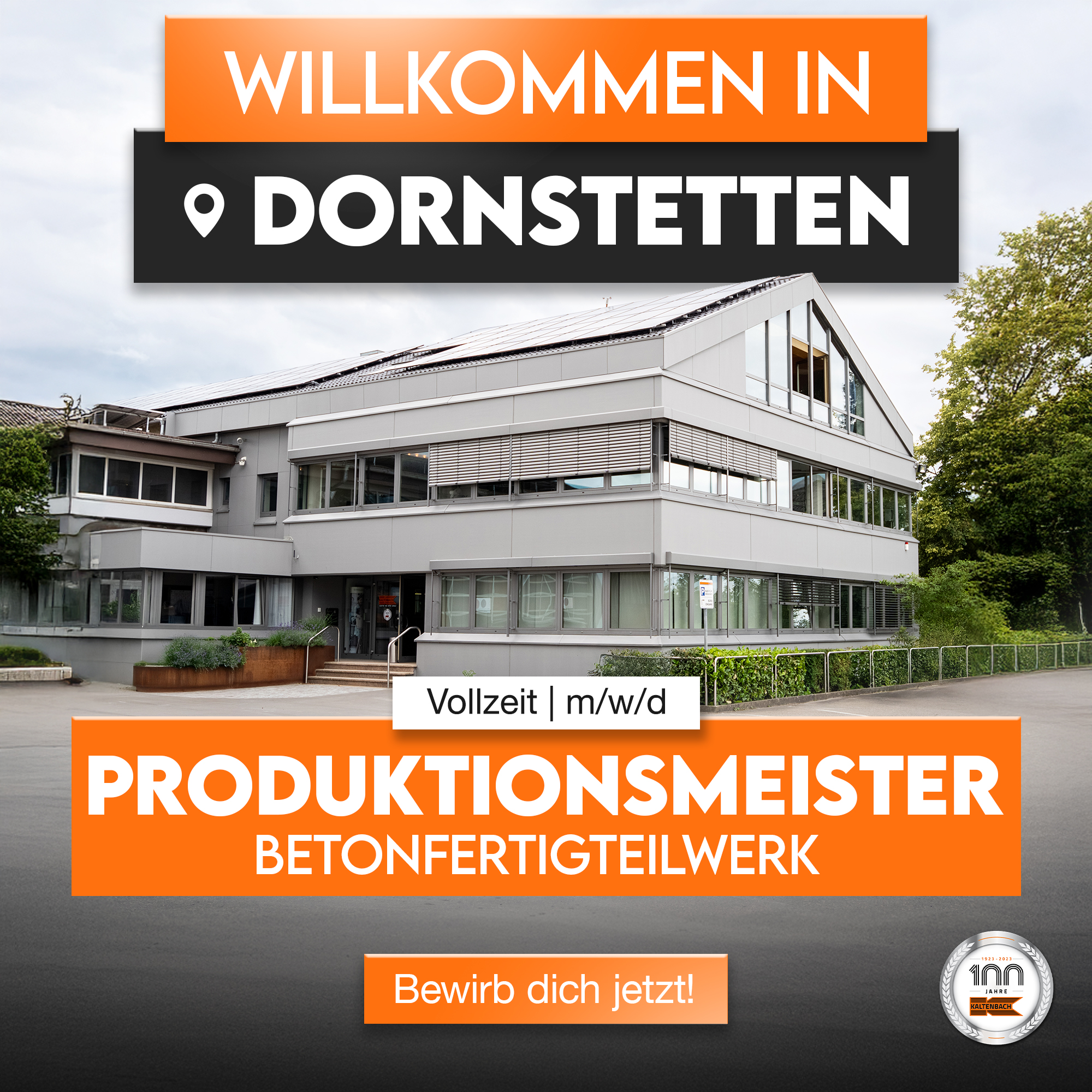 Gebr. Kaltenbach GmbH & Co. KG Facebook ad: Produktionsmeister für unser Betonfertigteilwerk gesucht…