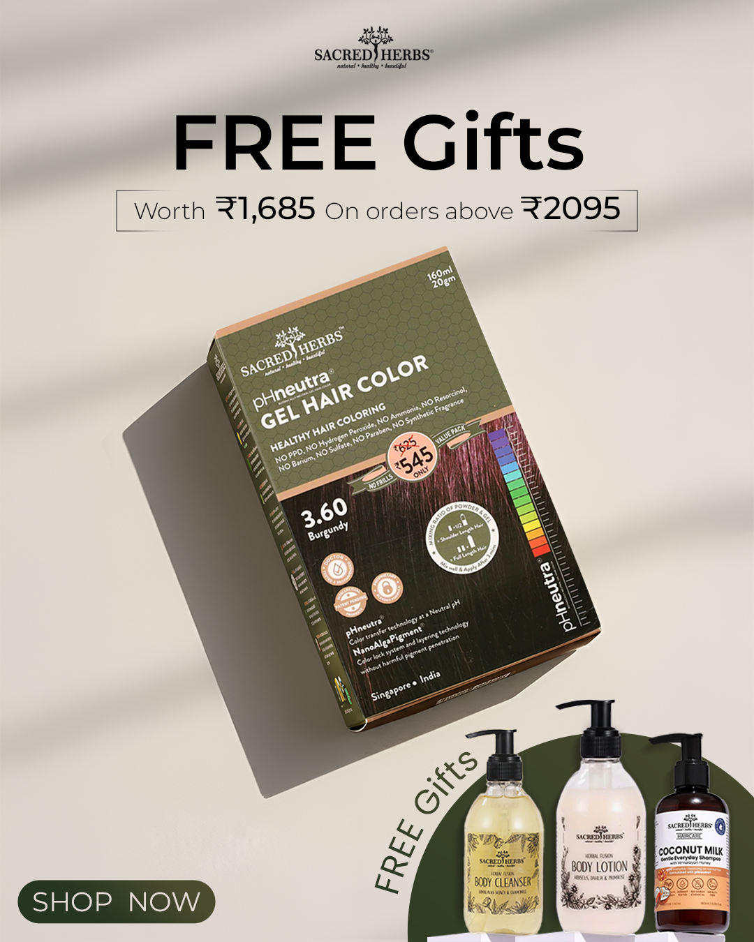 Sacred Herbs ph Neutral Color Facebook ad from Feb 15, 2026