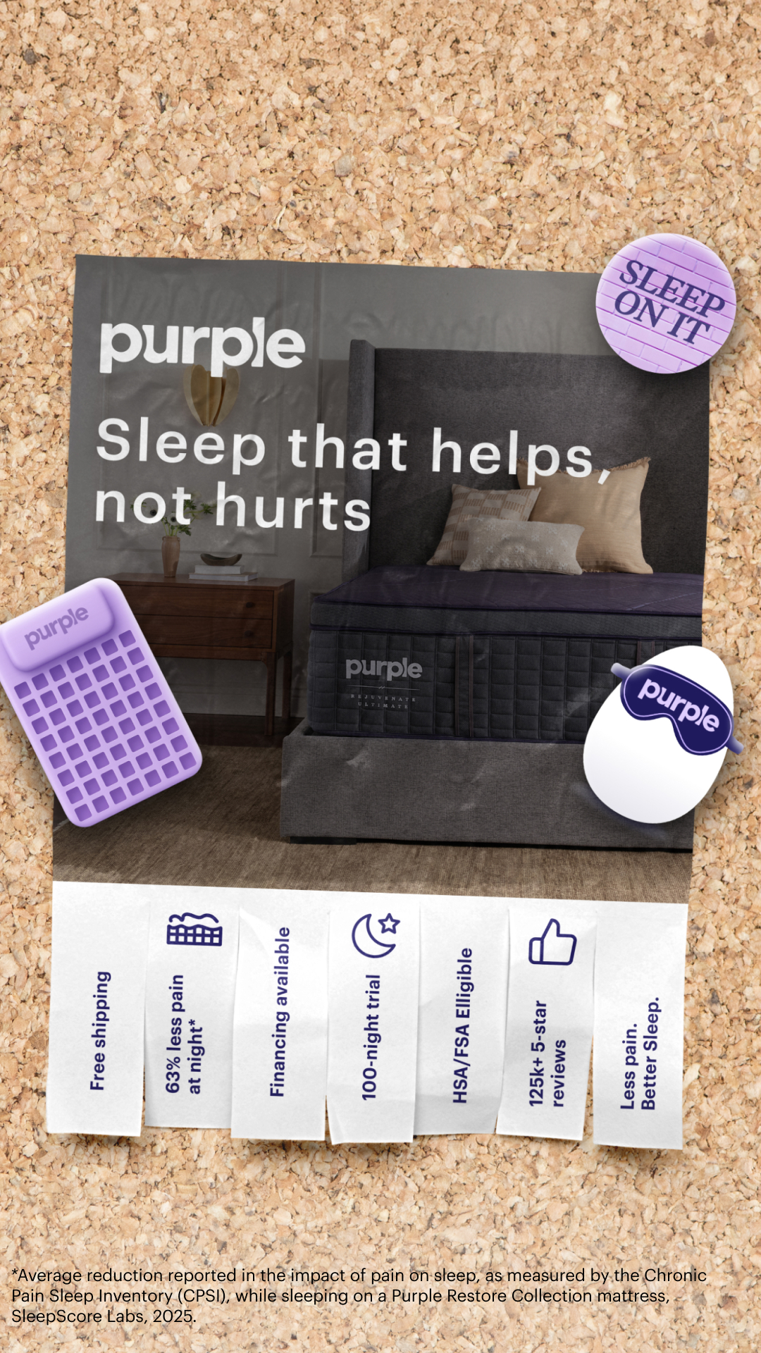 Purple Facebook ad