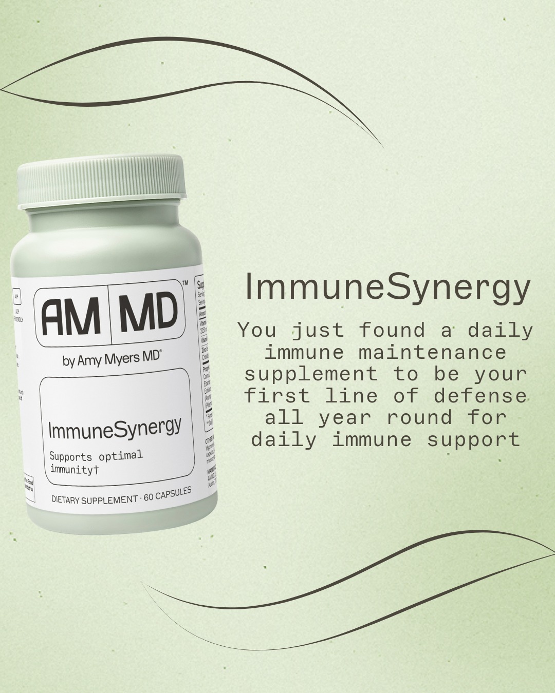 Amy Myers MD Facebook ad: Supporting immune health is a year-round commitment…