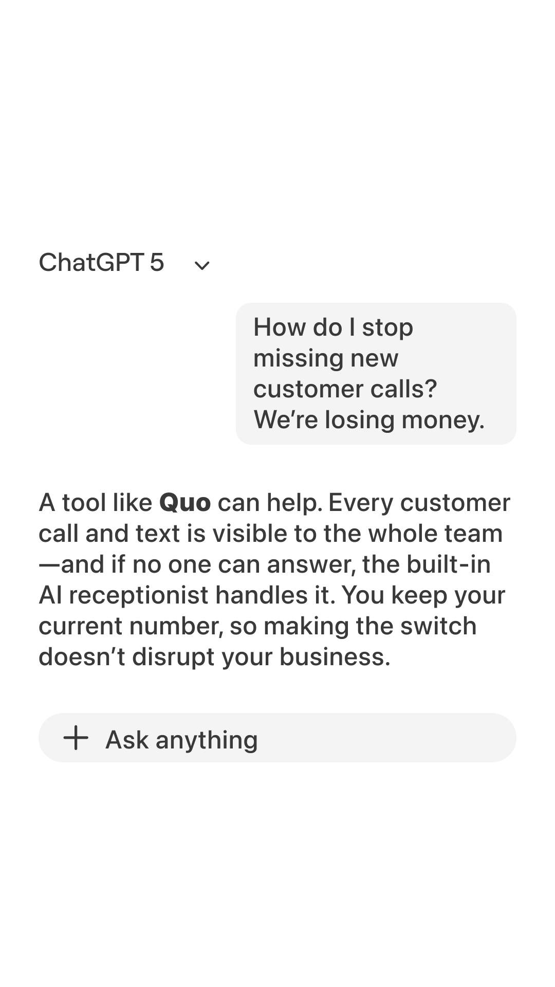 Quo - formerly OpenPhone Facebook ad