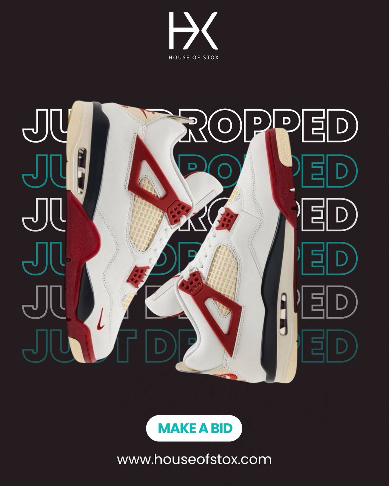 HouseofStox Facebook ad: The Jordan 4 Retro Nigel Sylvester Brick After…