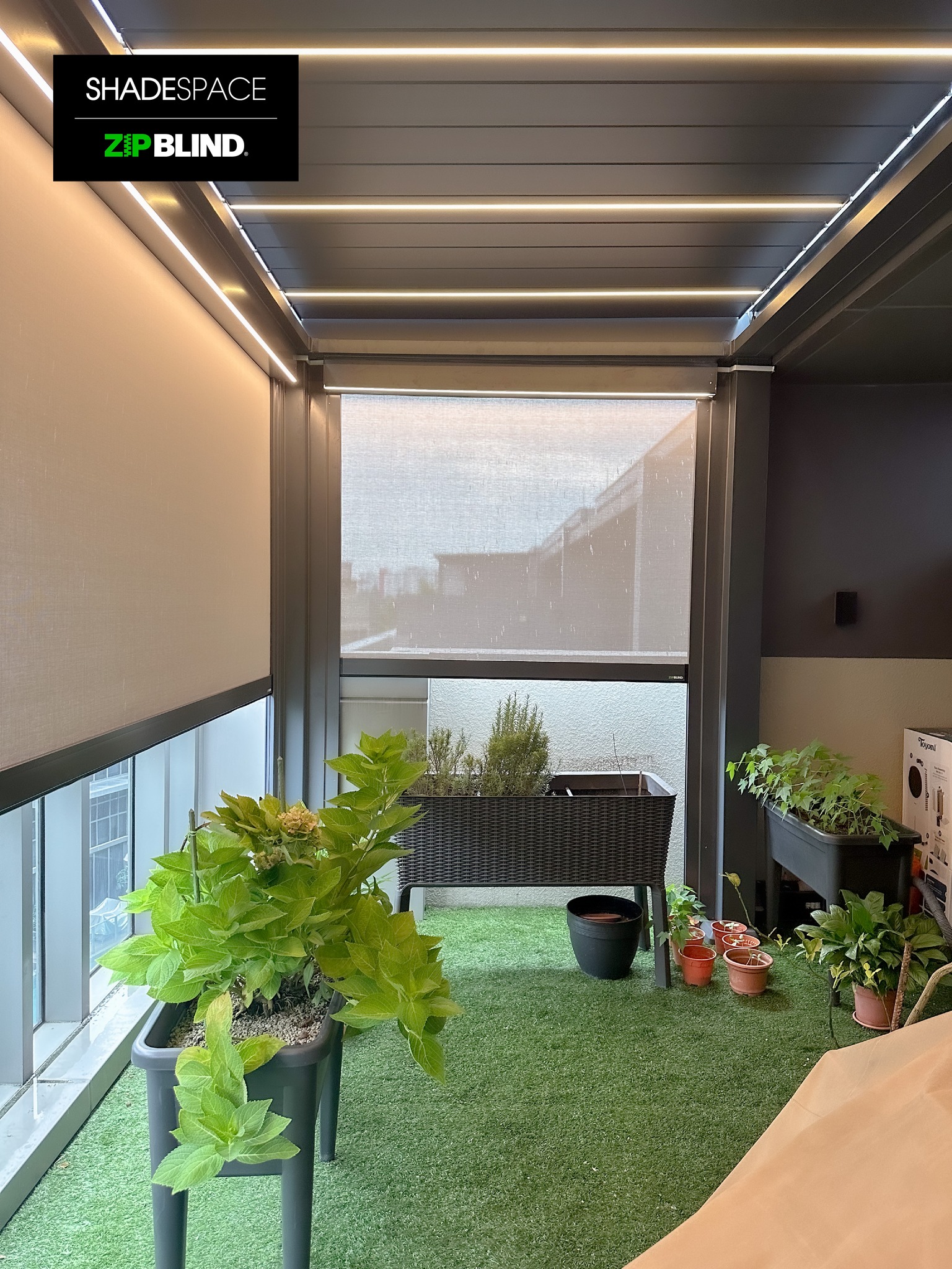 ShadeSpace Facebook ad: Imagine stepping out onto your balcony every day…