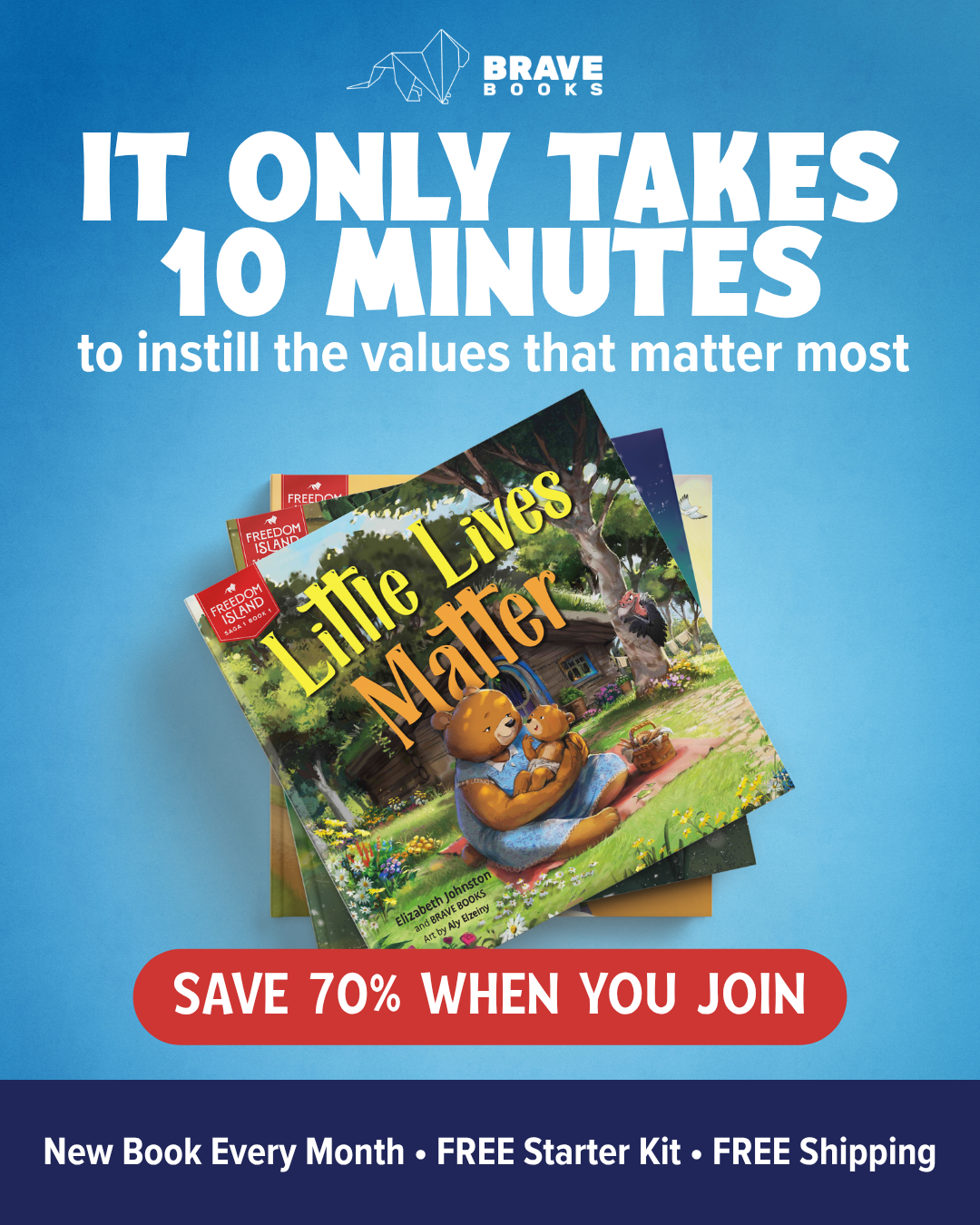 BRAVE Books Facebook ad