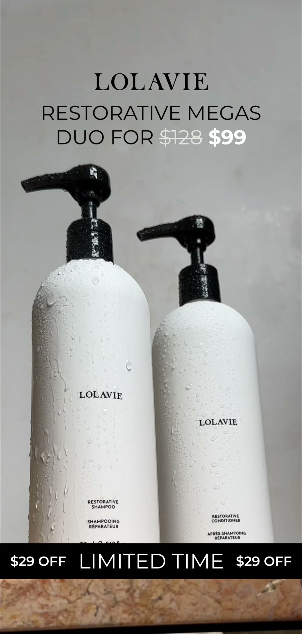 LolaVie Facebook ad: Mega Wash Day Essentials: ON SALE for $99
