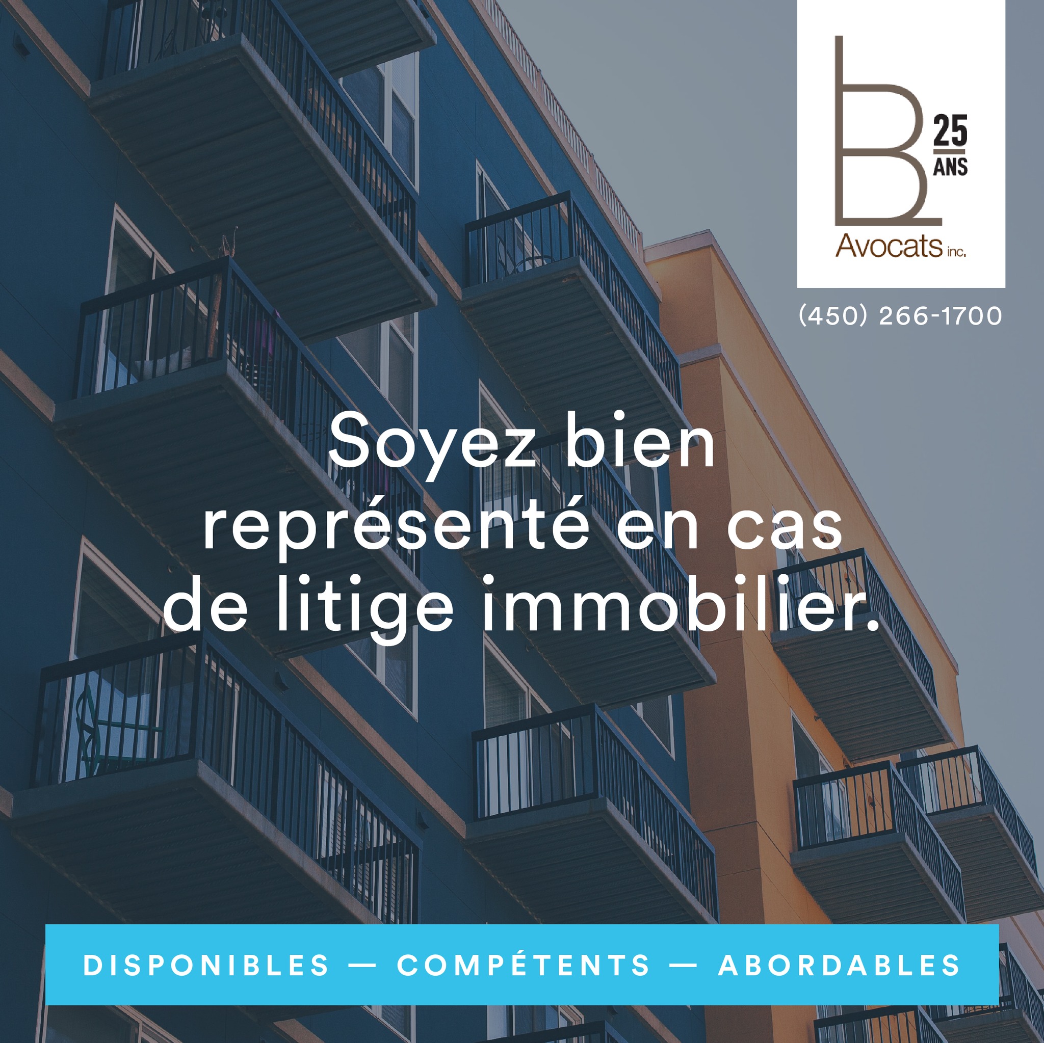LB Avocats inc. Facebook ad: Depuis 25 ans