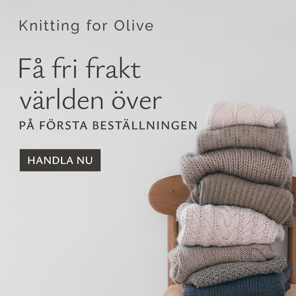 Knitting for Olive Facebook ad