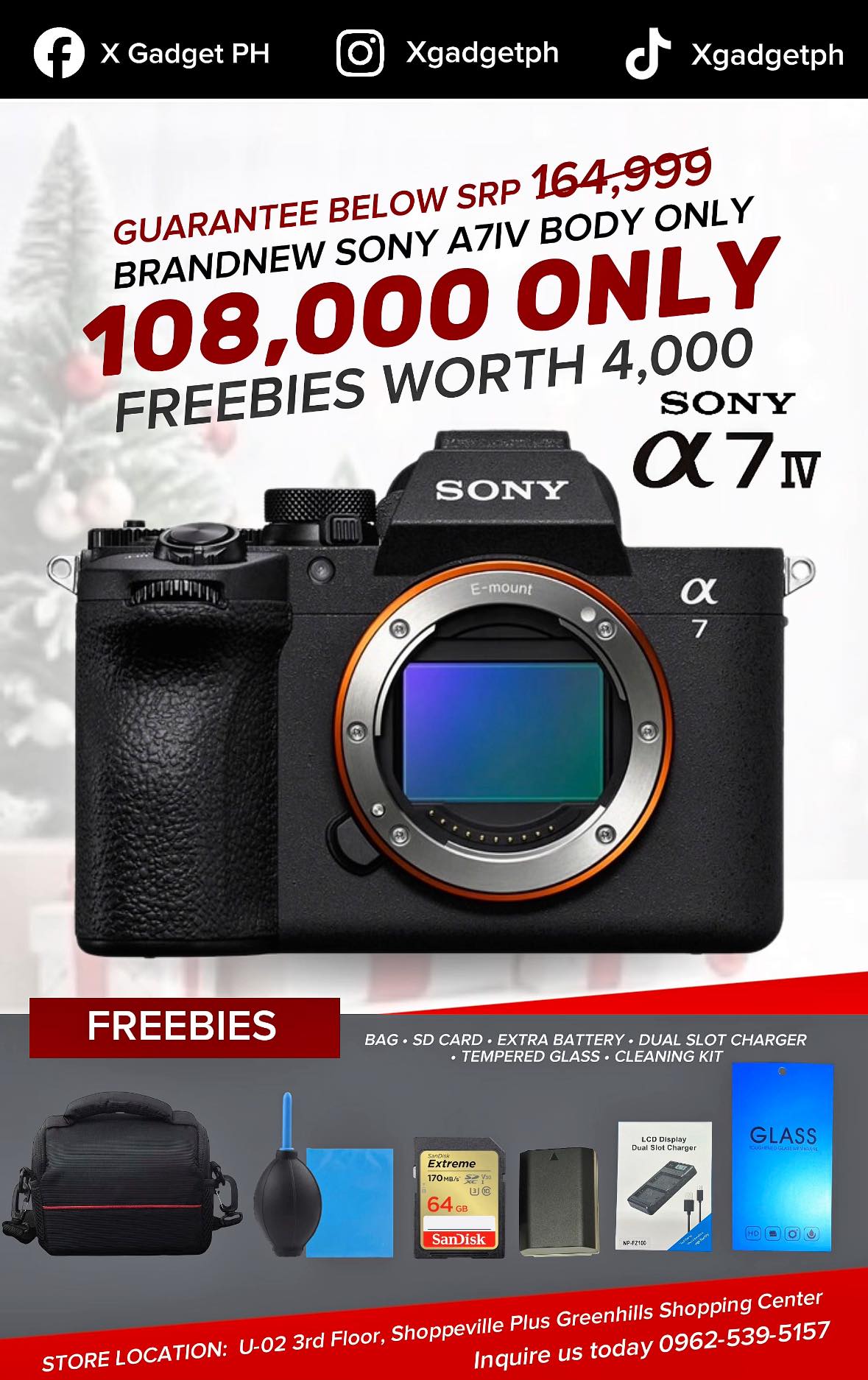X Gadget PH Facebook ad: Sony A7iv Body!