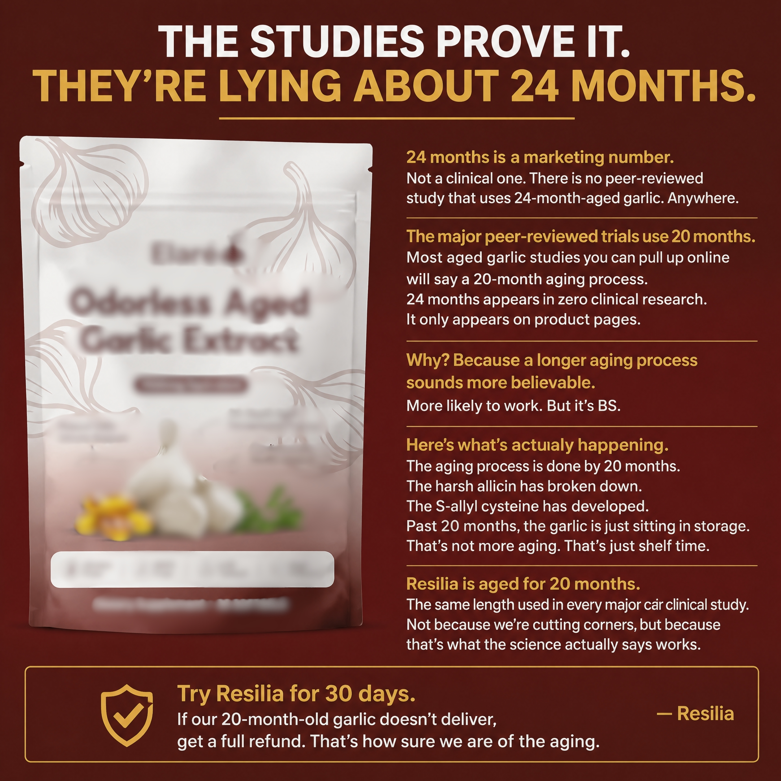 Garlic Supplement Reviews Facebook ad