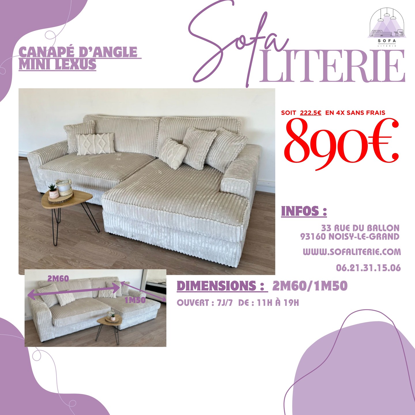 Sofa Literie Facebook ad