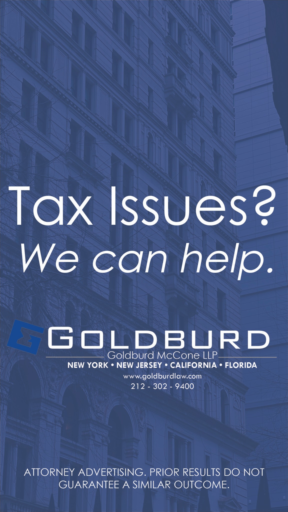 Goldburd McCone LLP Facebook ad