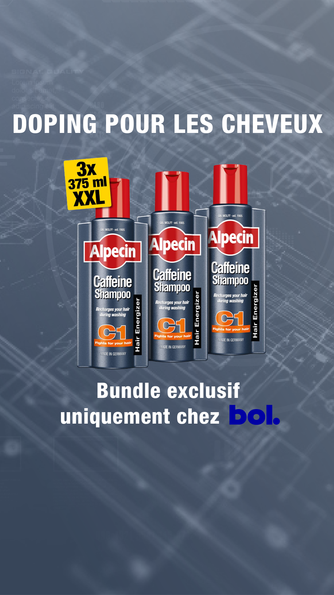 Alpecin Facebook ad: Alpecin Caféine Shampooing C1