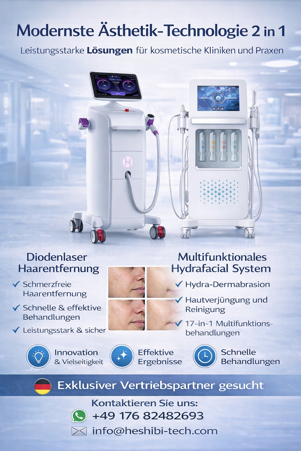 Heshibi Technology Co.,Ltd. Facebook ad: Diodenlaser + Hydrafacial