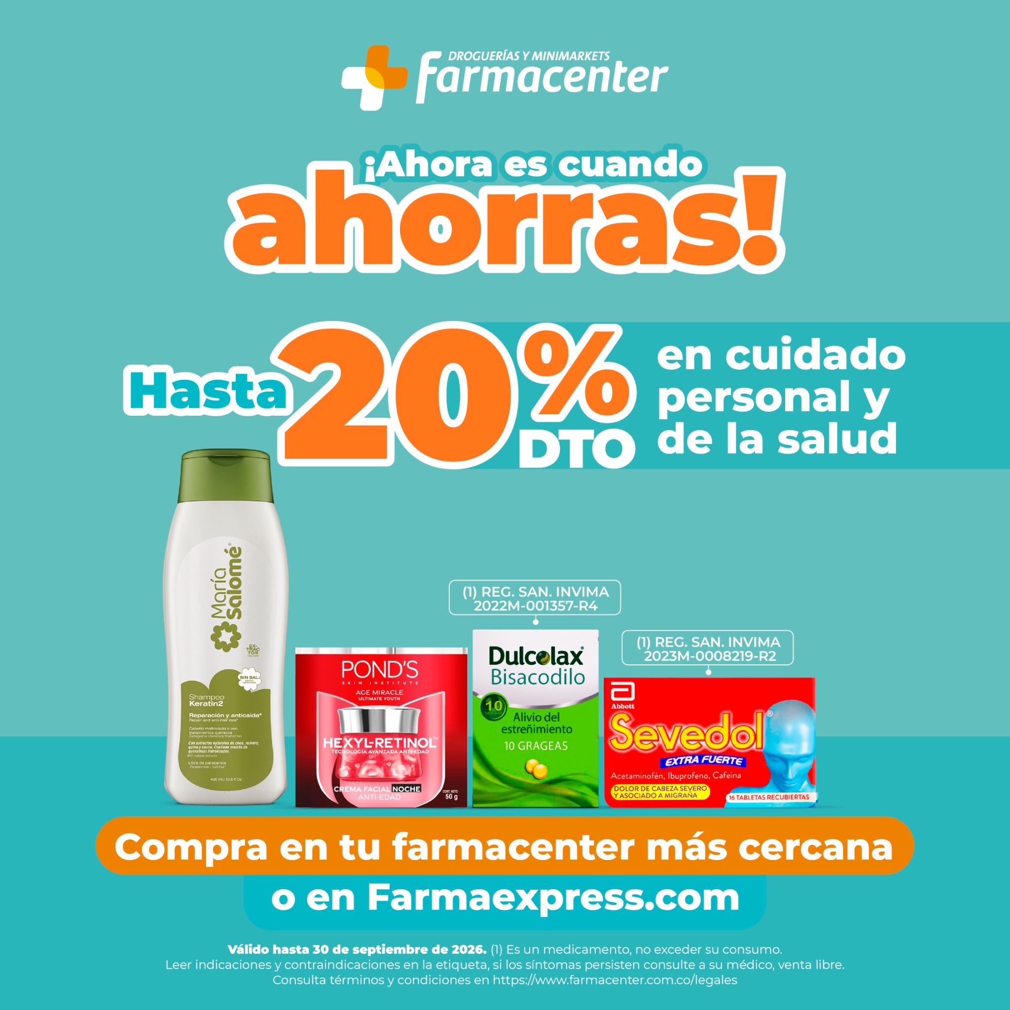 Farmacenter Facebook ad: ¡Ahora es cuando ahorras!