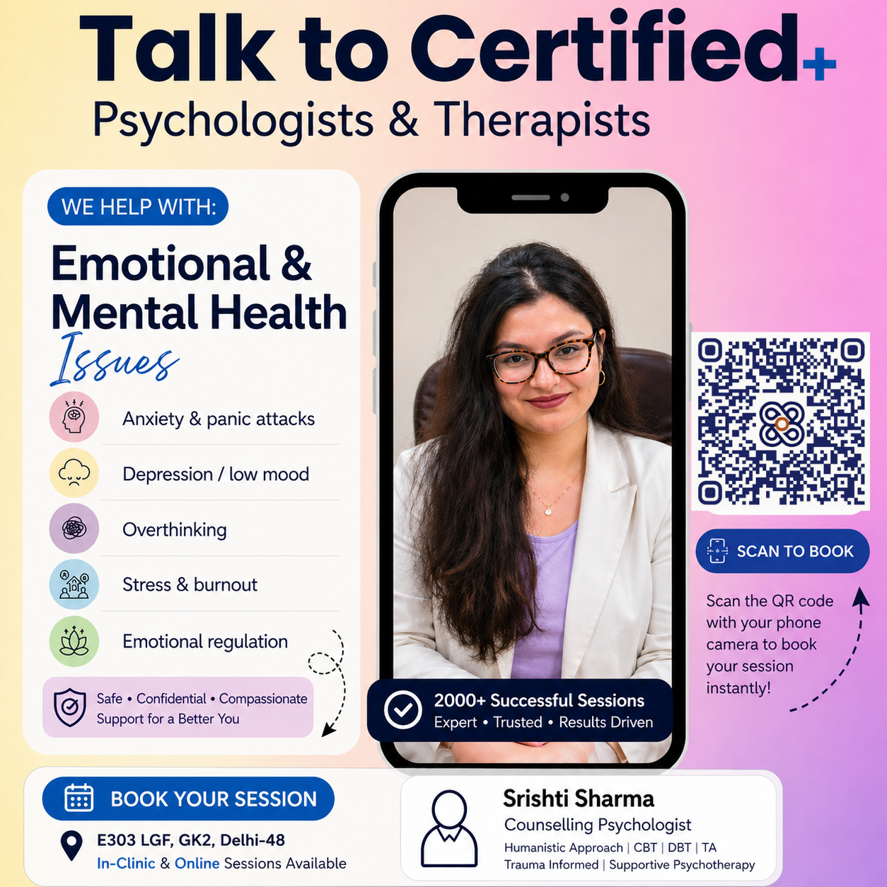 Mantraminds Facebook ad: Talk to a Psychologist in Greater Kailash, Delhi