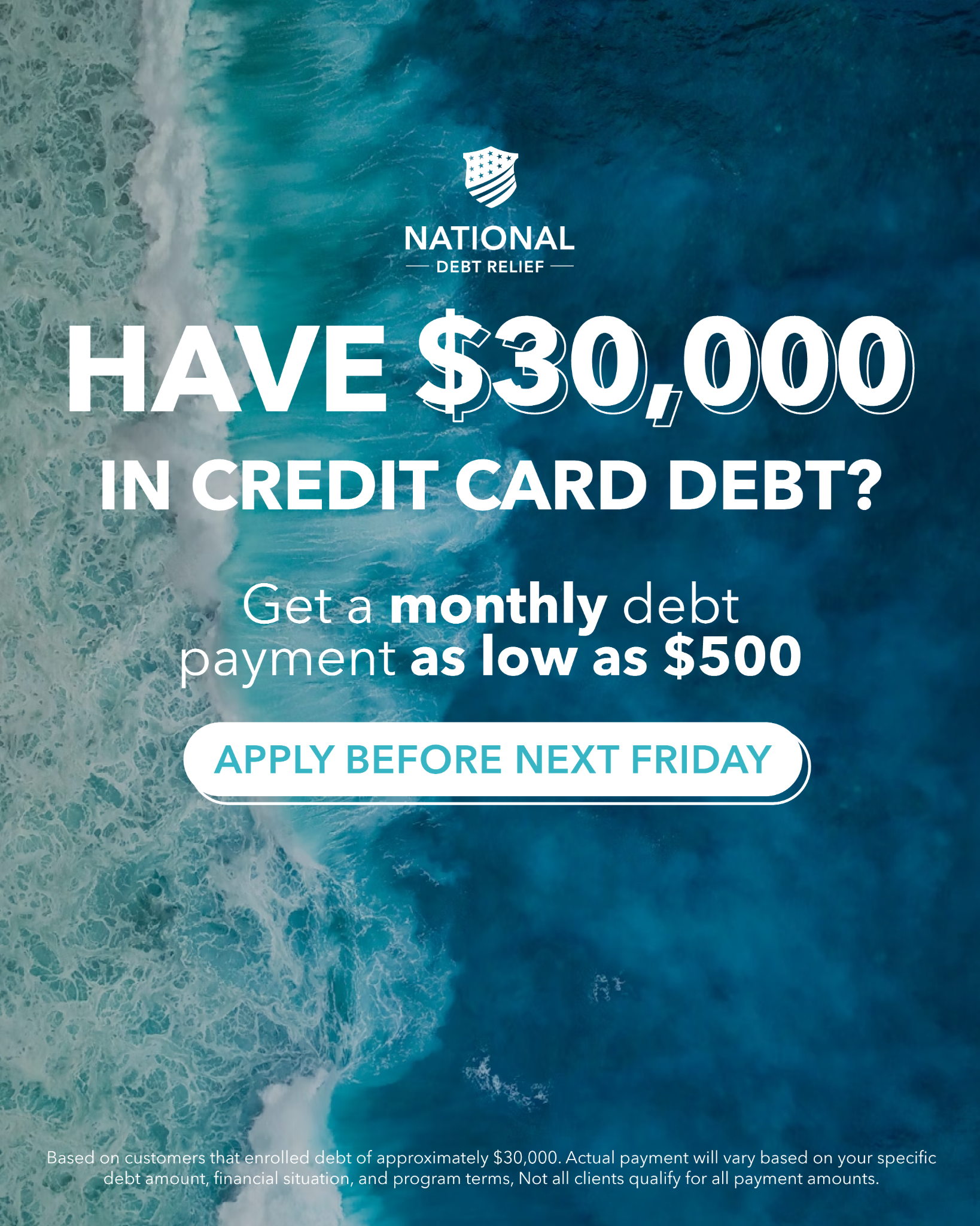 National Debt Relief Facebook ad
