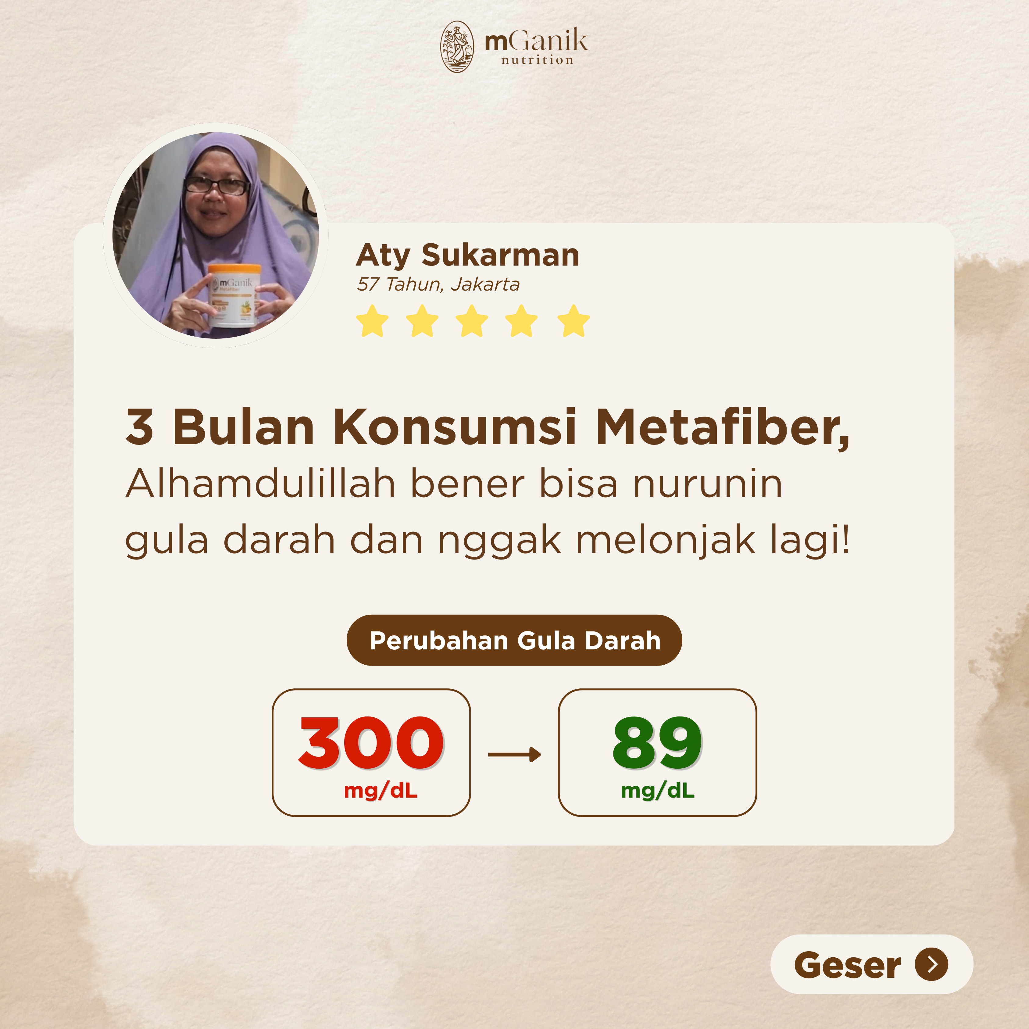 mGanik Metafiber Yakin Bebas Diabetes Facebook ad: Jaga gula darah tetap stabil secara alami!