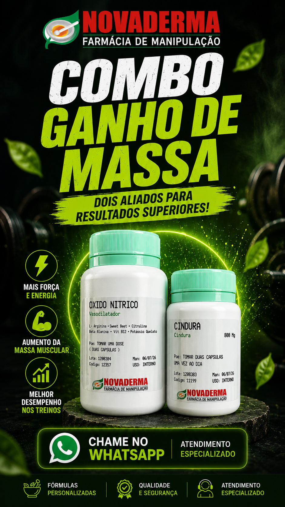 Novaderma Farmácia de Manipulação Facebook ad: Converse conosco