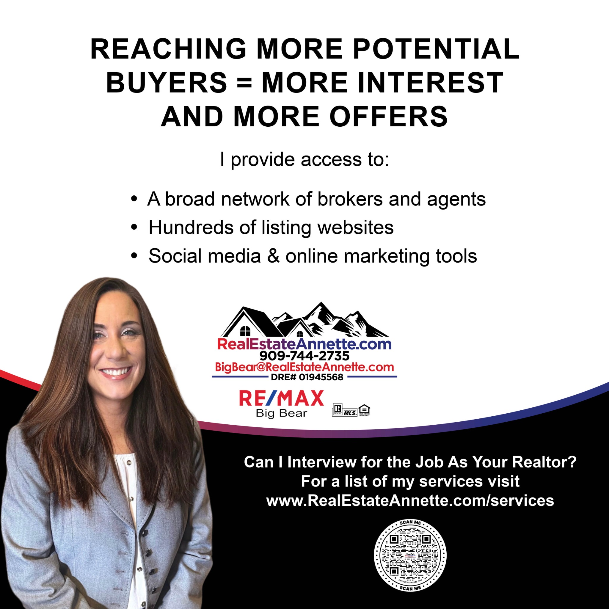 Real Estate Annette Facebook ad: Message or Call (909) 744-2735