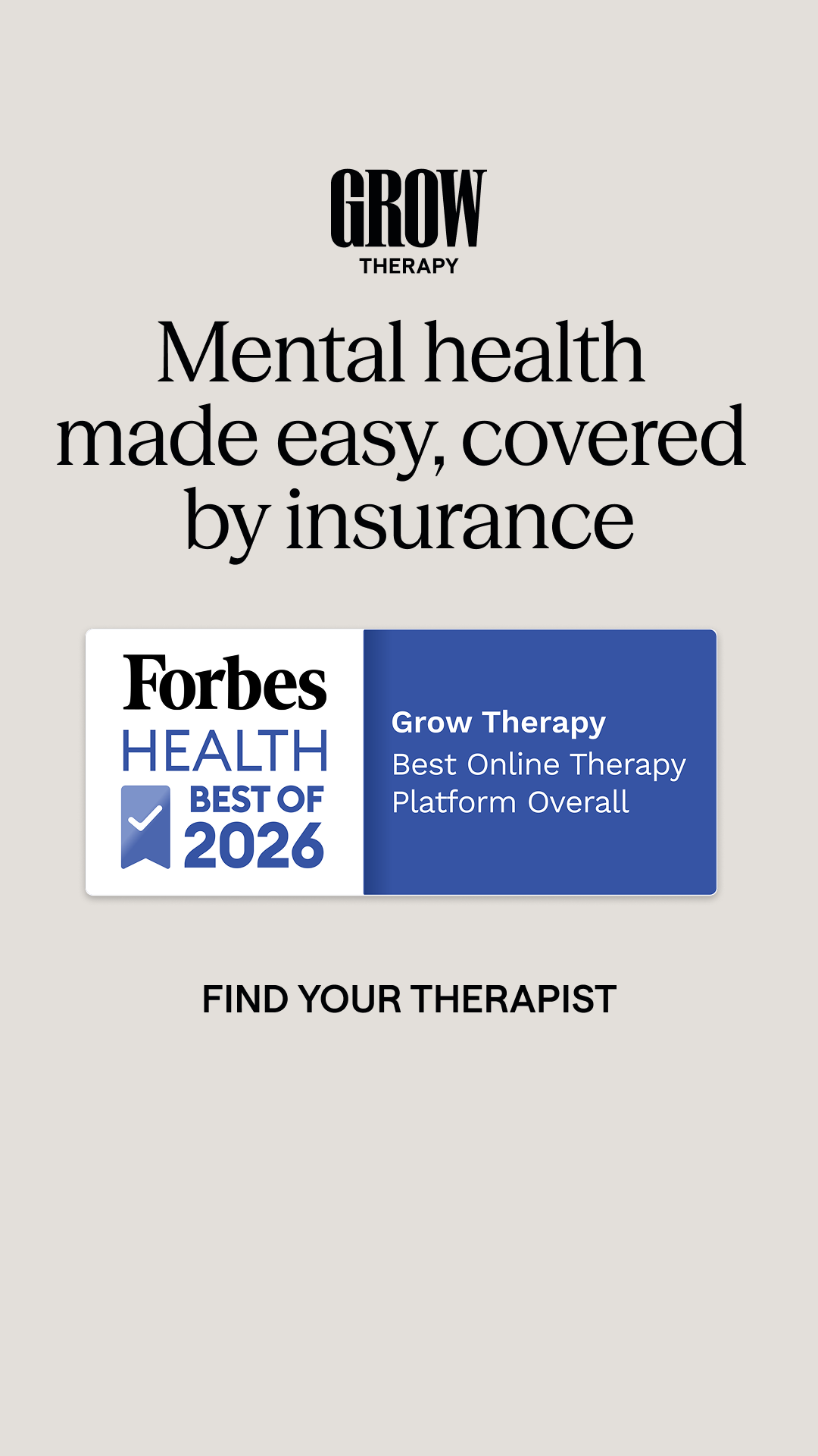 Grow Therapy Facebook ad: The reviews back this one up