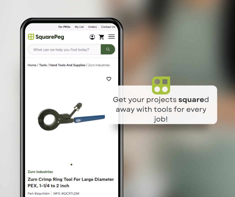 SquarePeg Facebook ad: Order HVAC, Plumbing, & Home Renovation Supplies | SquarePeg