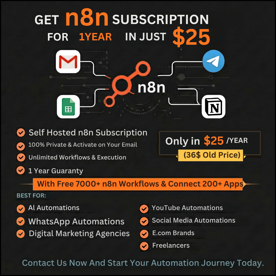 Telent Sync Facebook ad: Get Private n8n Account in $25/y