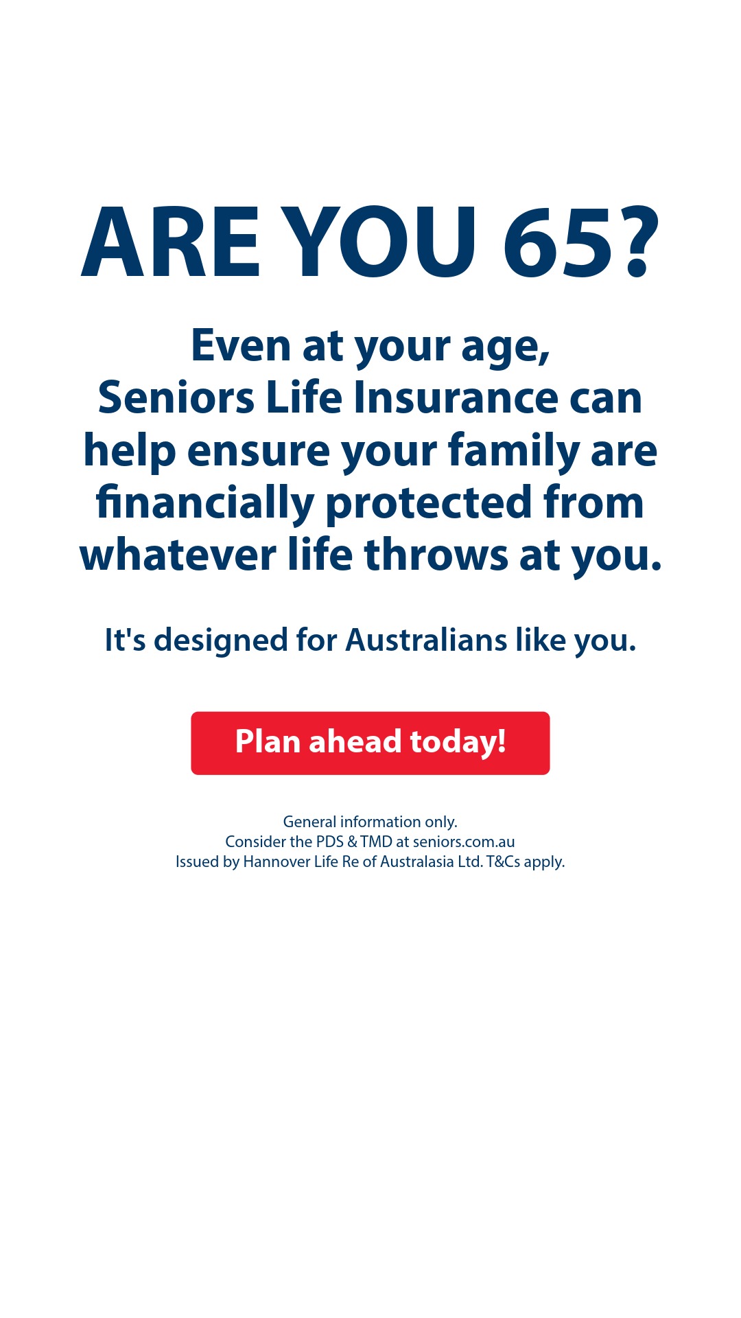 Australian Seniors Insurance Agency Facebook ad