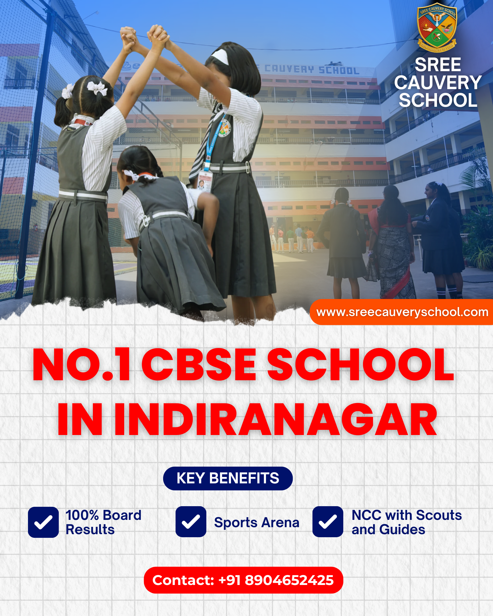 Sree Cauvery School Facebook ad: Admissions Open in Indiranagar