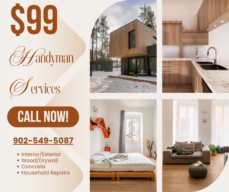 $99 Handyman Services Facebook ad: $99 Handyman Services provides swift and tidy completion…
