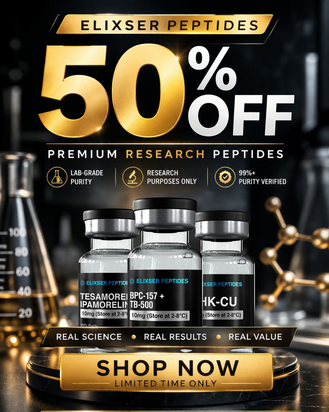 Elixser Peptides Facebook ad