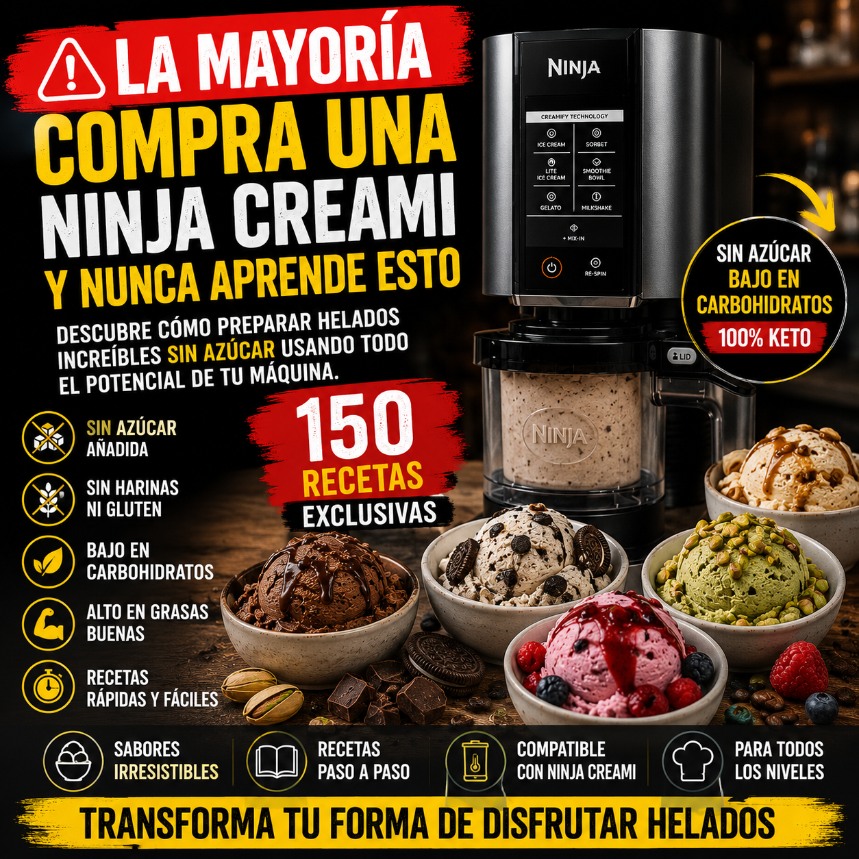 Recetas y Receitas Facebook ad: La mayoría de los dueños de Ninja Creami nunca descubre esto