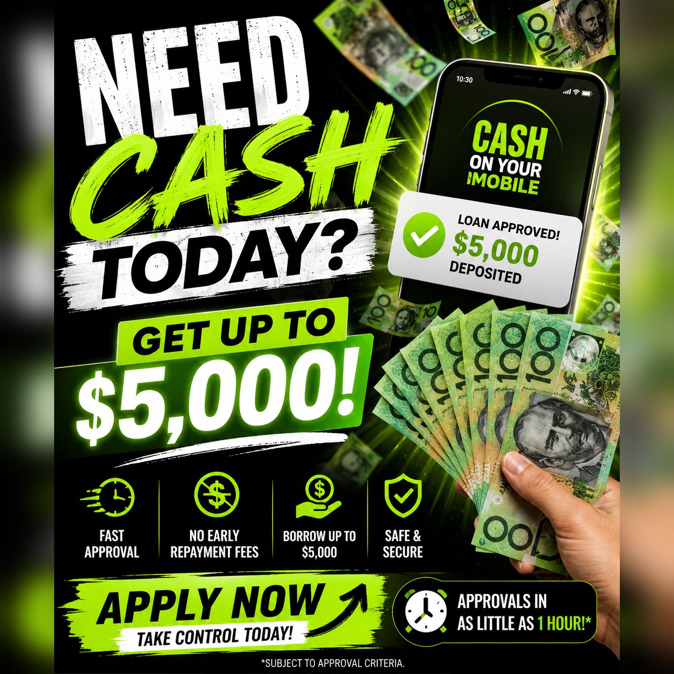 Cash Loans Quick Facebook ad from May 18, 2026